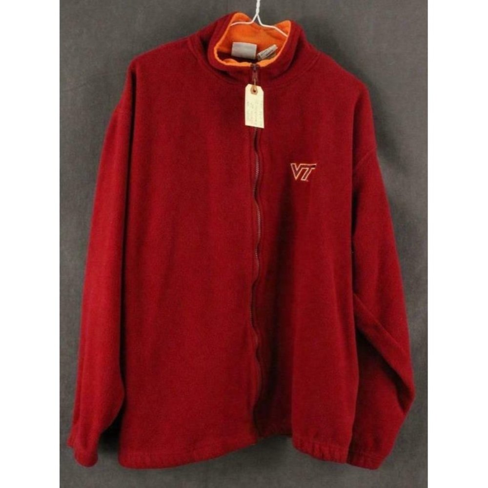 EUC Virginia Tech VT Hokies Logo Iron Knights Athletics Fleece Jacket Large